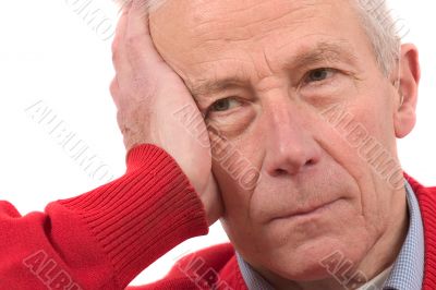 Senior man looking a bit depressed Senior man looking a bit depressed