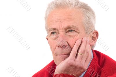 Handsome senior man looking serious Handsome senior man looking serious