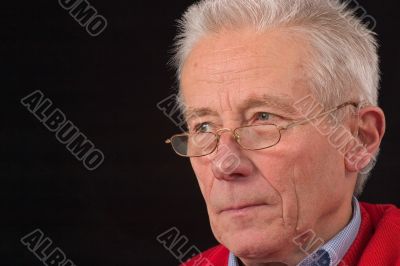 Senior man looking serious Senior man looking serious