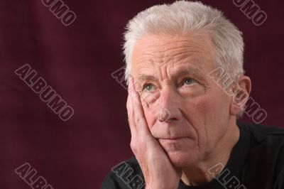 Senior man looking serious Senior man looking serious