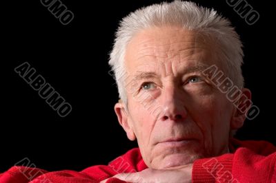 Serious looking older man Serious looking older man