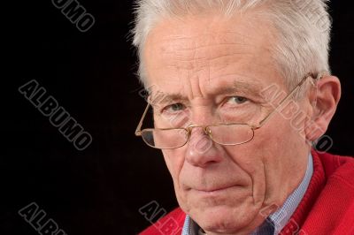 Tough looking senior man Tough looking senior man
