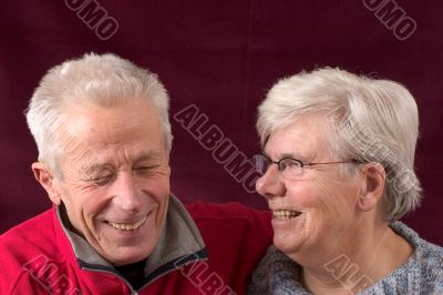 Laughing senior couple Laughing senior couple
