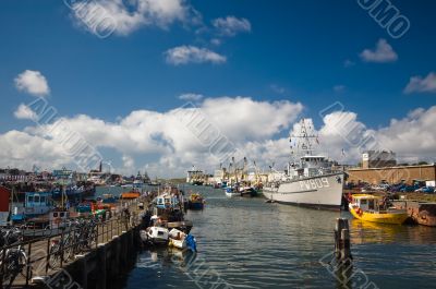 harbor on a sunny day