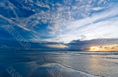 Beautiful sunset on the beach