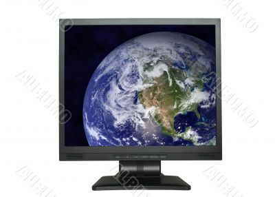 North America in LCD screen
