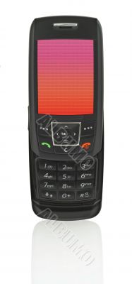 mobile phone with colorful pixels