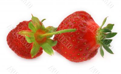 two strawberries