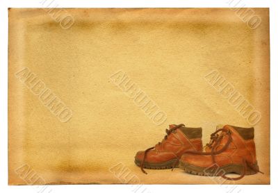boots on retro background