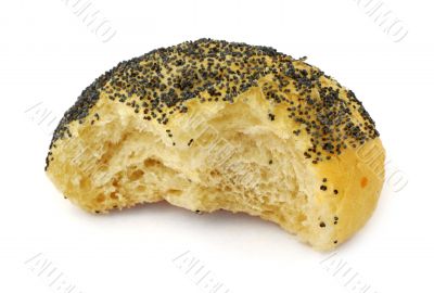 half-eaten bun