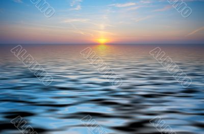 abstract ocean and sunset background