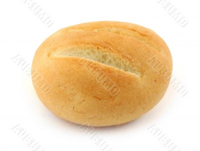 fresh bun on white