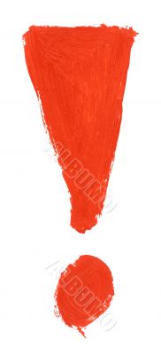 hand painted exclamation mark
