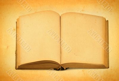 open old book against retro background