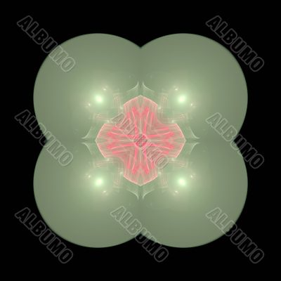 Transparent fractal mandala