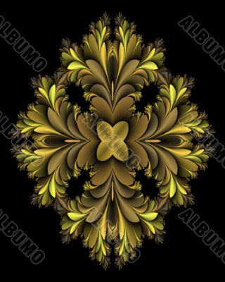 Shades of gold mandala medallion