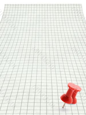 XXL size squared paper page with thumbtack motif