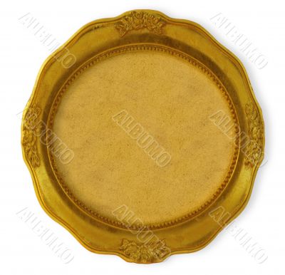 circular golden frame