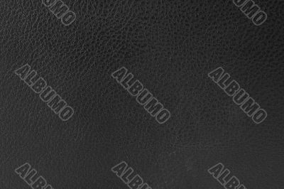 close-up of black leather texture