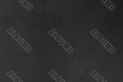 close-up of black leather texture