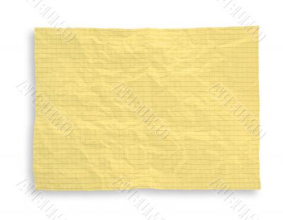 creased blank paper page with shadow