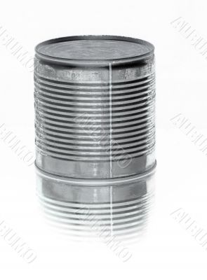 food tin can on white