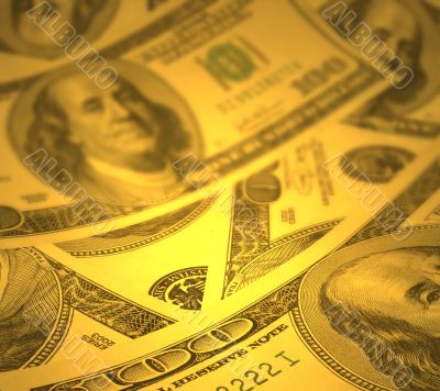 Money background with shallow DOF