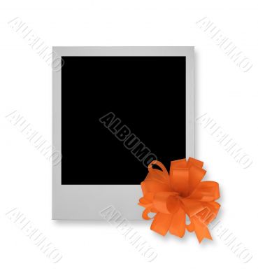 single photo frame with decorative bow