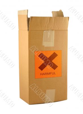 cardboard box with harmful content #2