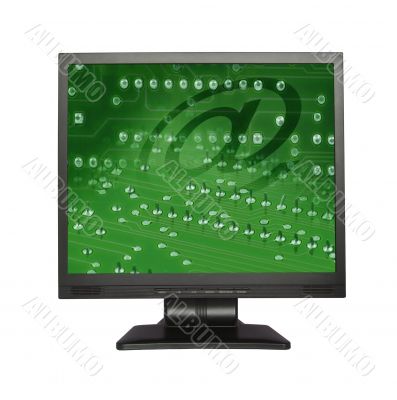 LCD screen with electronic wallpaper #2
