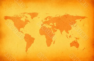 old stained world map