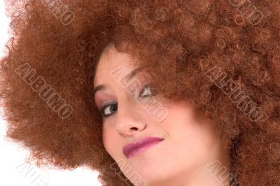 Lovely teenager with funny wig