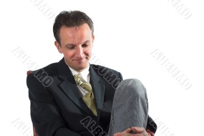 Businessman taking a moment to relax