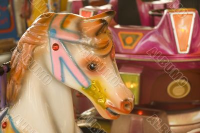 horse in the merry-go-round