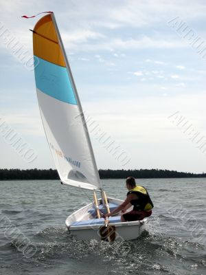 boy on sailboat