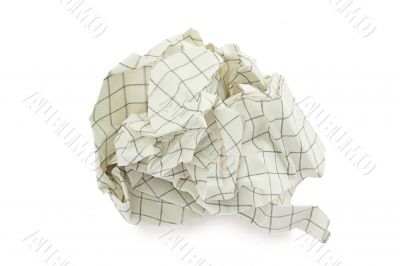 crumpled paper ball