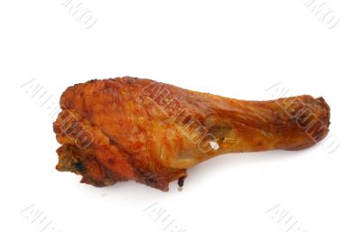 fried chicken leg on white background #2