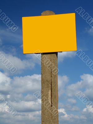 blank sign post