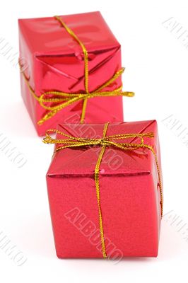 two gifts isolated on white
