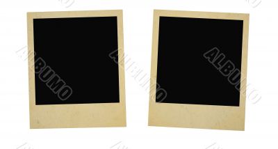 two vintage photo frames