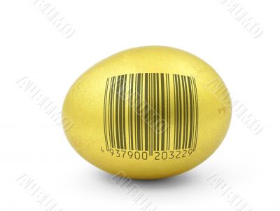 egg with fake bar code