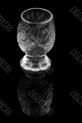 liqueur glass with reflection