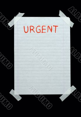 space for urgent notes