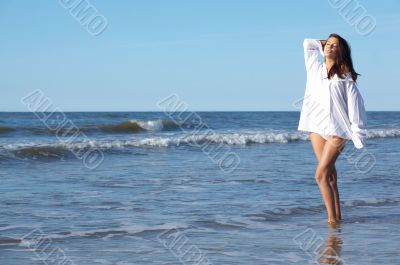 Beautiful Woman at seaside