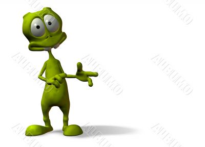 Toon Alien Pointing Toon Alien Pointing