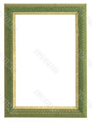 green and gold frame