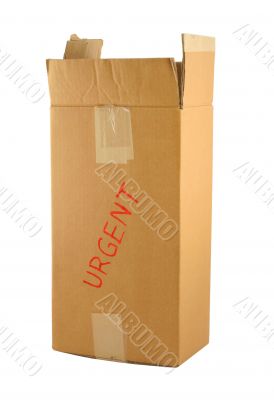 urgent cardboard box