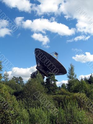A large satellite dish.
