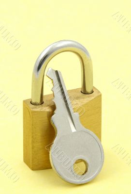 padlock and key