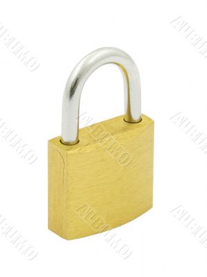 padlock on pure white background